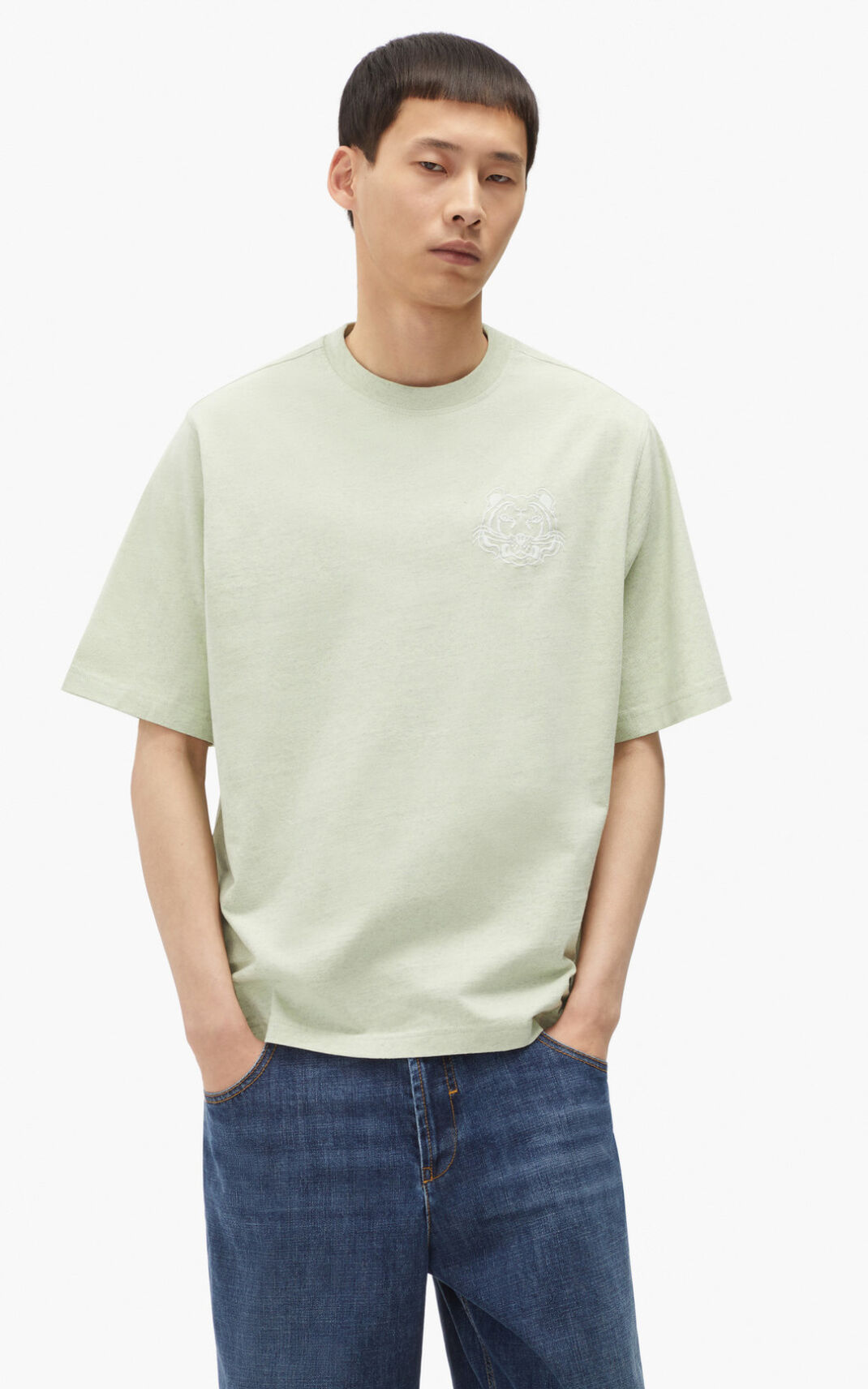 Camisetas Kenzo RE/relaxed casual Hombre Verde ELO176902